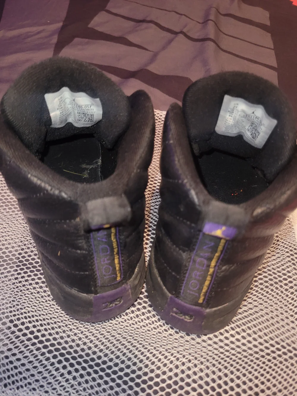 Air Jordan Kids' Black & Purple Basketball Shoes